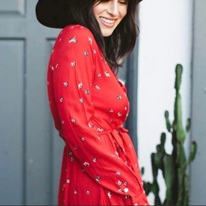 Knot Sisters rose thorn wrap dress